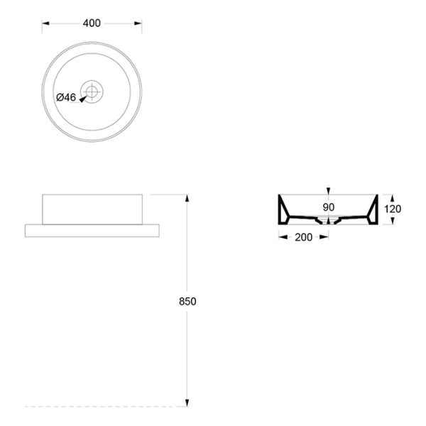 раковина alice spy 34230108 накладная, 40x40 см, matt black, nero opaco (черный матовый)