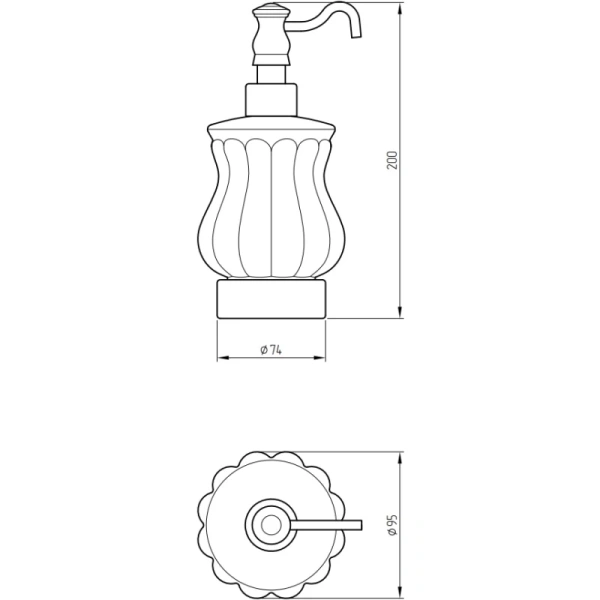 Дозатор для мыла Migliore Olivia 17483 белый | хром