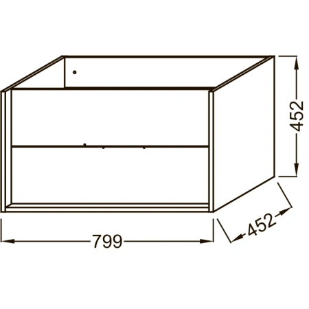 тумба под раковину jacob delafon vivienne 80 eb1584-n18-s40 подвесная, белая серая