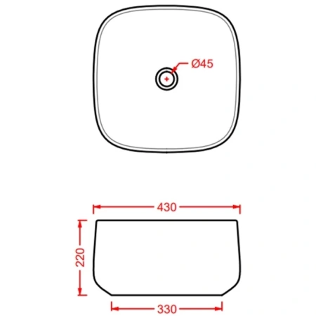 раковина artceram cognac quadro col006 13 00 накладная, без отв., без перелива, на столешницу, saniglaze, 43x43xh22.5 см, arancio cammeo (оранжевый камео)