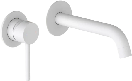 Смеситель для раковины Timo Saona 2372/16SM С ВНУТРЕННЕЙ ЧАСТЬЮ, матовый белый