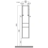 пенал roca ronda zru9303005 подвесной l, бетон/белый матовый