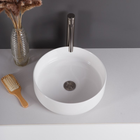 раковина belbagno bb1357 накладная, ø36 см, белая