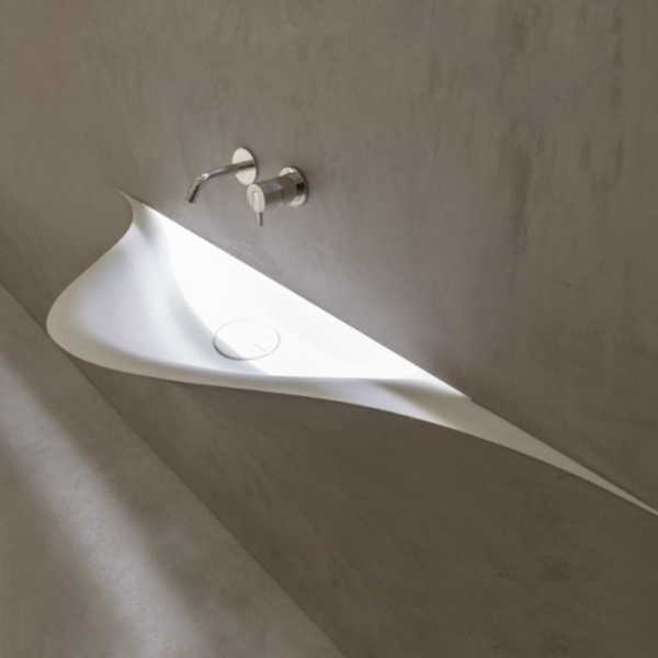 Раковина встраиваемая в стену 177 см Antonio Lupi Silenzio SILENZIOL, белая