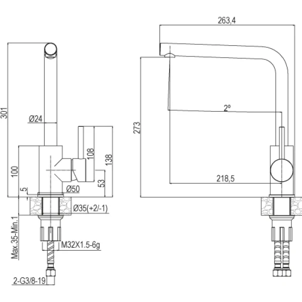 смеситель для кухни aqg inox trent 05tre500is нержавеющая сталь