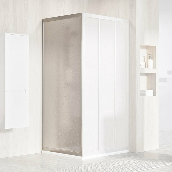 душевая стенка ravak supernova apss-80 94040ur211 профиль сатин витраж пластик pearl