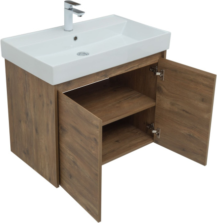 мебель для ванной aquanet nova lite 75 дуб рустикальный (2 дверцы)