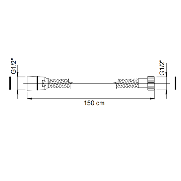 шланг для душа fima carlo frattini wellness f2021cr, цвет хром