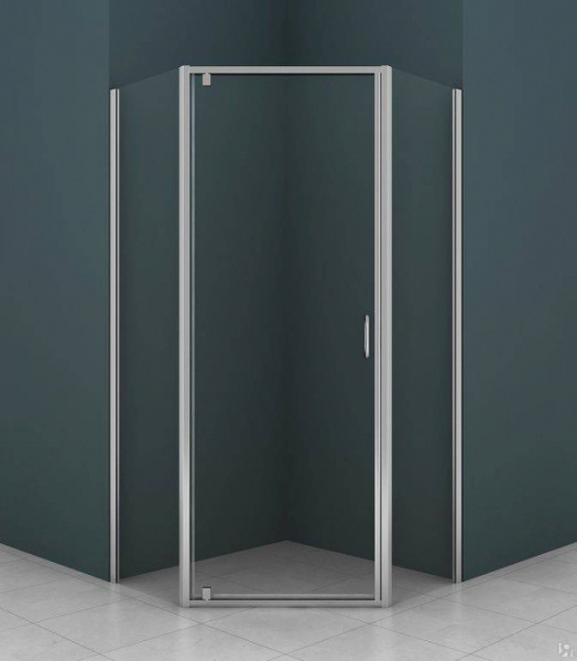 душевой уголок azario dallas az-112p 90*90 профиль хром, стекло прозрачное