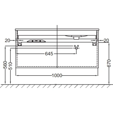 тумба белый 100 см jacob delafon vox eb2026-ra-n18