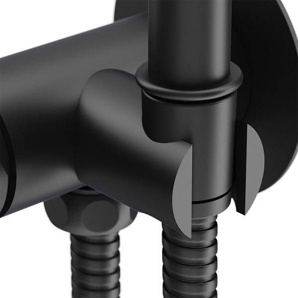 гигиенический душ со смесителем damixa option 217000000 черный матовый