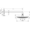 верхний душ с держателем hansgrohe raindance select s 2jet 26466000