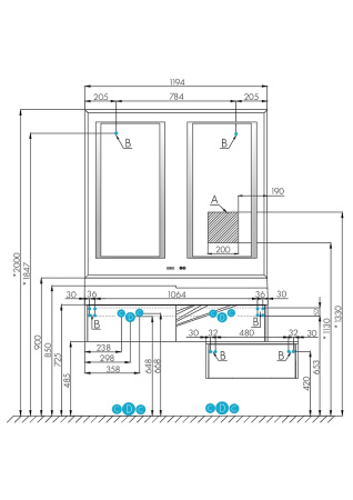 Зеркало Aquaton Сакура 120 1A249702SKW80 Белое