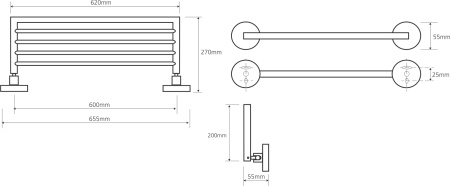 полка для полотенец bemeta omega 104205152
