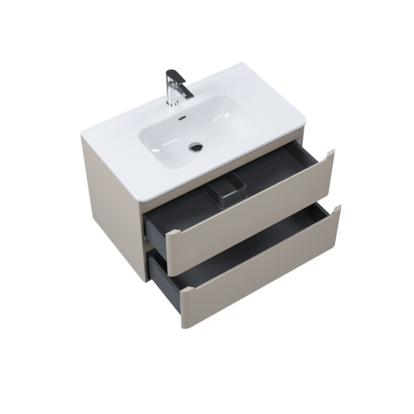 тумба с умывальником подвесная,80 см iddis edifice edi80c0i95k, цвет капучино