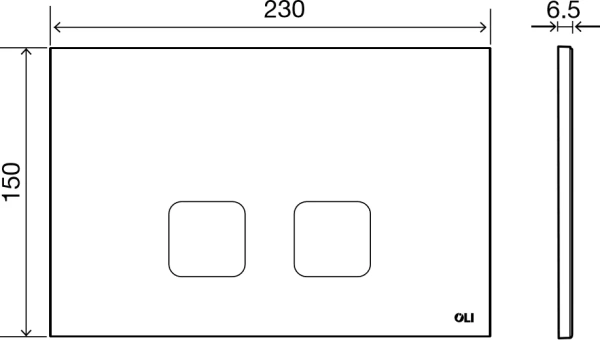кнопка для инсталляции oli plain 070827 цвет хром