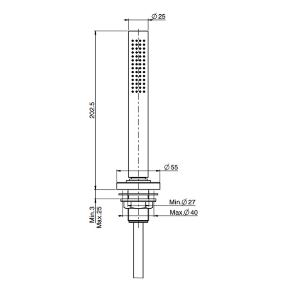 ручной душ fima|carlo frattini set doccia f2136ns, на борт ванны, на 1 отв., чёрный матовый