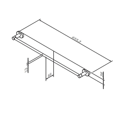 полотенцедержатель am.pm sense l a74346400 65.5 см, цвет хром