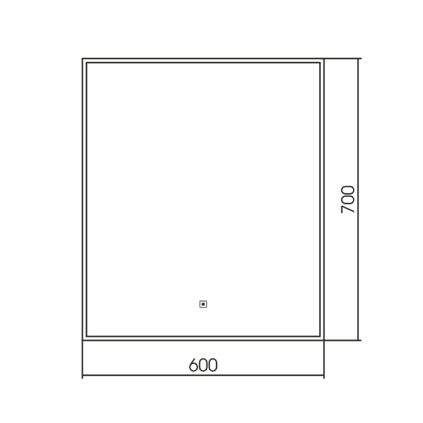 зеркало aquame aqm9101b 60 с подсветкой цвет черный с бесконтактным выключателем с подогревом и диммером