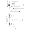 смеситель для ванны haiba hb60814-7 черный матовый