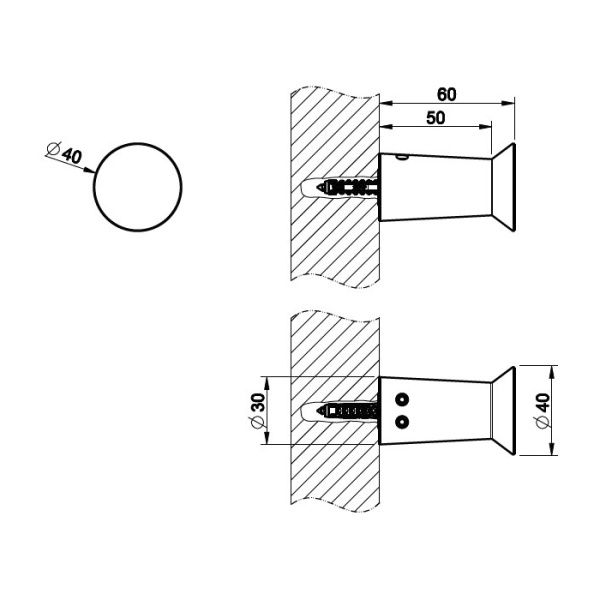 Gessi Gessi Cono Крючок, цвет: Black Metal Brushed PVD