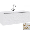 Тумба под раковину Aqwella Clarberg Elegance 120 EL0112GL подвесная Белая матовая Золото