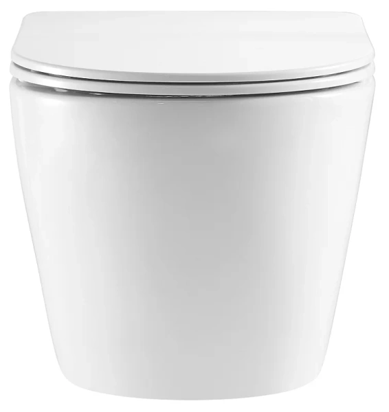 унитаз azario grado az-0046-uq подвесной, безободковый, с сиденьем микролифт, слив "торнадо", 49х37х36 см, белый