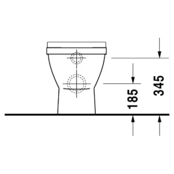 унитаз приставной duravit starck 3 0124090000