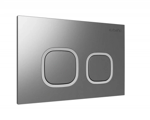 кнопка смыва для инсталляции esbano esinlps10gm для унитаза, абс-пластик, цвет матовая оружейная сталь