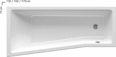 акриловая ванна ravak be happy ii 160x75 r c971000000 без гидромассажа