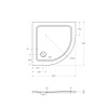 душевой поддон из стеклокомпозита cezares tray smc 100x100 tray-m-r-100-550-35-w белый