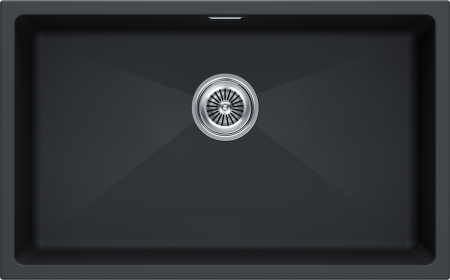 Кухонная мойка 740 мм Paulmark LUMI 74UNI LU74-AN, IT-GRANIT, цвет антрацит.