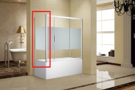 боковая стенка aquanet practic ae10-f-70h150u-cp 70x150, прозрачное стекло