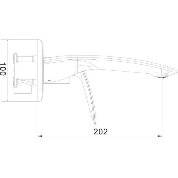 смеситель для раковины встраиваемый rose r11 r1141 цвет хром