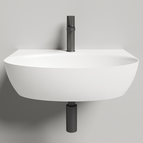раковина 58х45 cм salini alda wall 02 140312g, мат-л: s-sense, цвет: белый глянцевый
