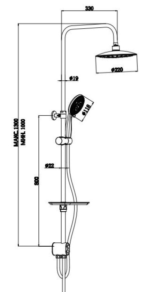 душевая система esko st1350