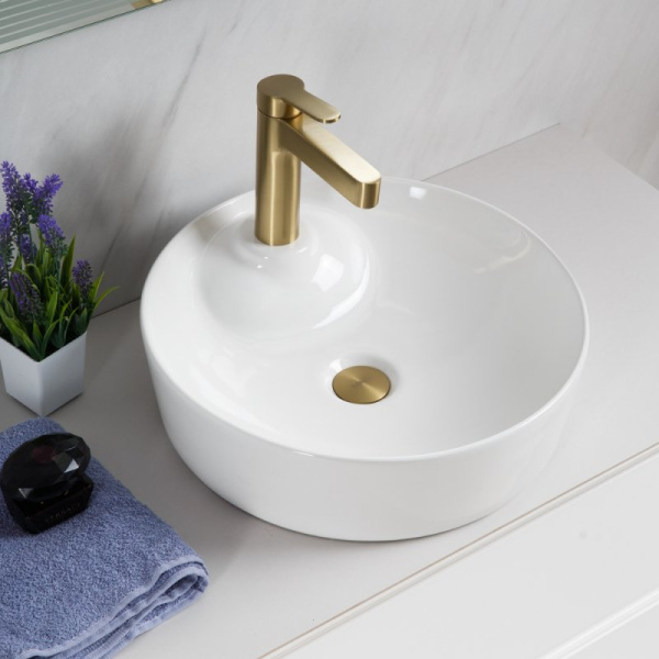 раковина накладная belbagno 45 bb1306, белая