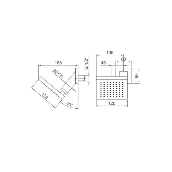 верхний душ fantini milano 86 02 8087 цвет хром