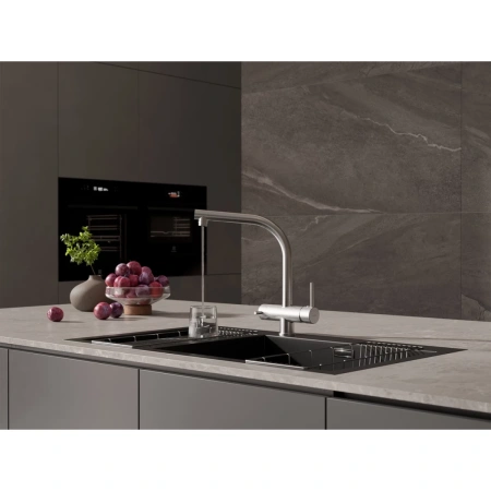 смеситель для кухни cersanit crea a68224 с подключением к фильтру, сатин