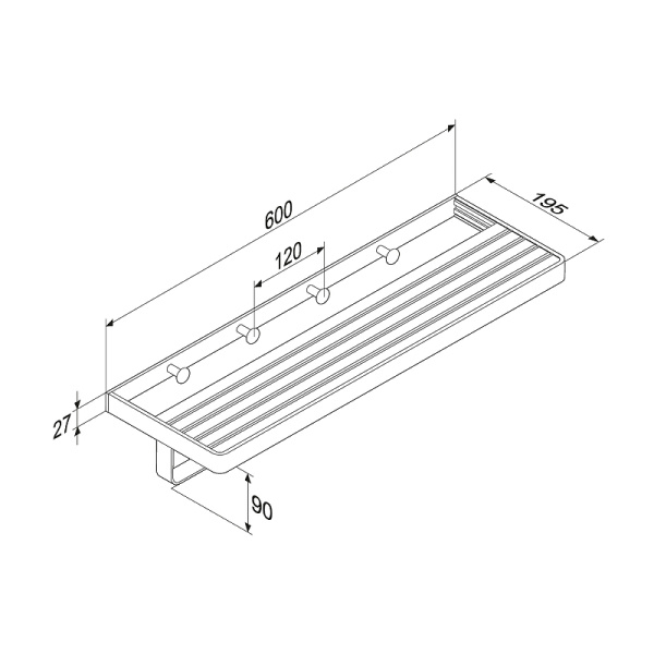Полка для полотенец Damixa Jupiter DA7737700 Хром Полка для полотенец Damixa Jupiter DA7737700 Хром