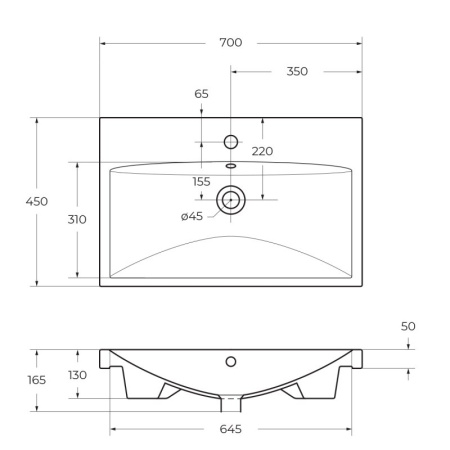 раковина belbagno 70 bb-0321-70-lvb белая