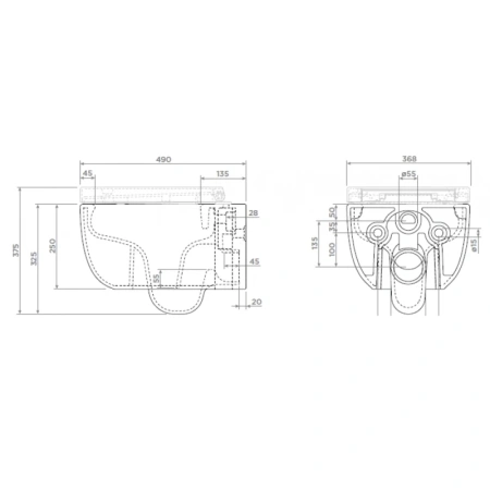 комплект унитаза с инсталляцией berges ego rimless 047213 с сиденьем микролифт и клавишей смыва хром
