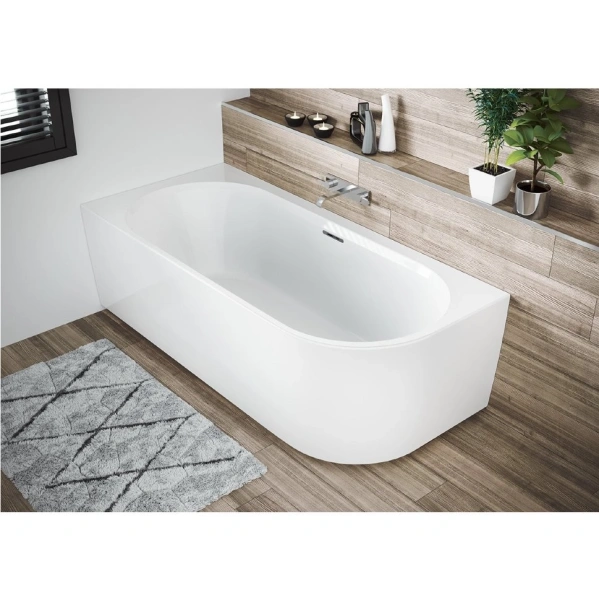 акриловая ванна riho desire corner b087009105 184x84 r белая матовая