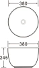 раковина santiline sl-1110 накладная, ø38 см, белая