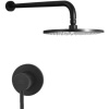 смеситель paffoni light lig010no для душа, встраиваемый, с внутренней частью, черный матовый