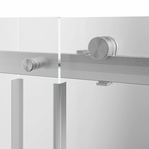 душевая дверь kerama marazzi cristallo 120 ct.120.sd.bn профиль брашированный никель, стекло прозрачное