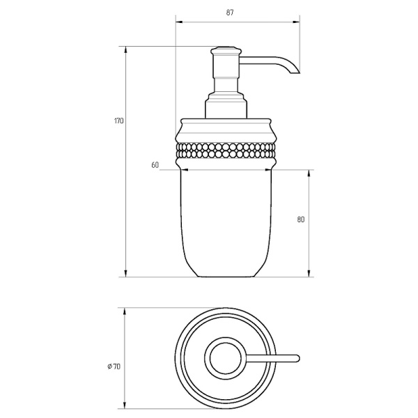 Дозатор для мыла Migliore Dubai 28485 белый | хром