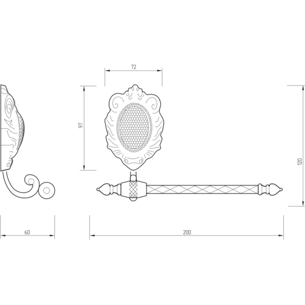 Держатель туалетной бумаги Migliore Cleopatra 16625 цвет бронза