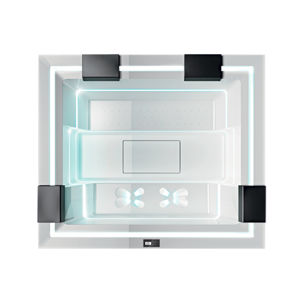минибассейн gruppo treesse zen v202hxbnb22000si 280x235xh85см., комплектация pro, фронт панель, нагреватель 3kw, хромотерапия 1, белый