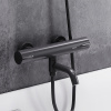 смеситель для ванны damixa scandinavian pure 3630x30 см с термостатом черный матовый
